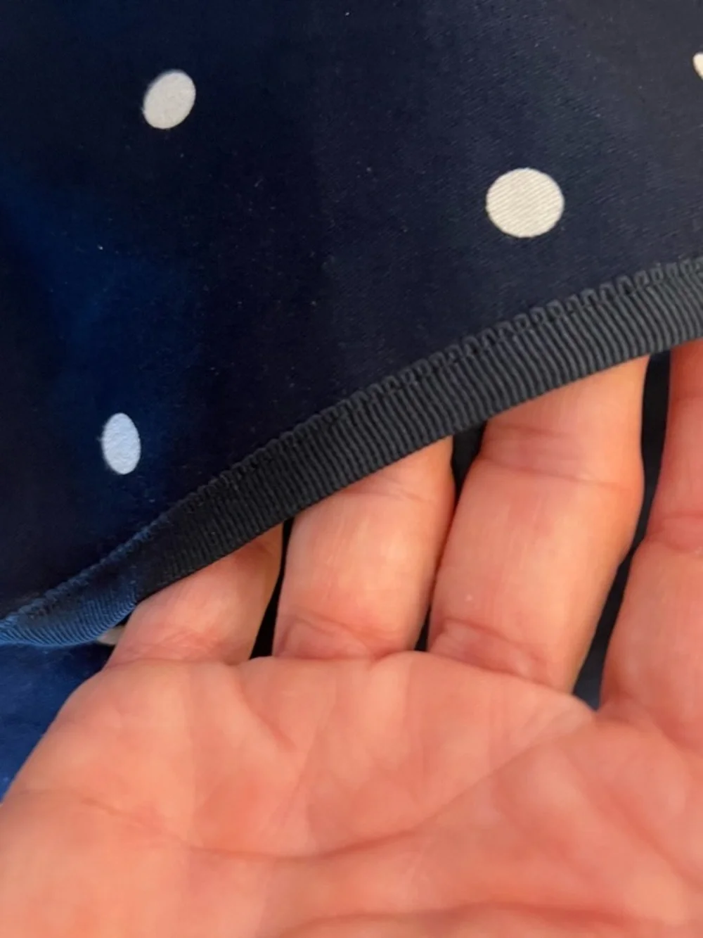 J. Crew Navy with White Polka Dot Walking Shorts Sz 00 Classic Summer, preppy